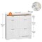 Warm White-Walnut Particleboard Shoe Cabinet with Anti-Tip Kit and Storage